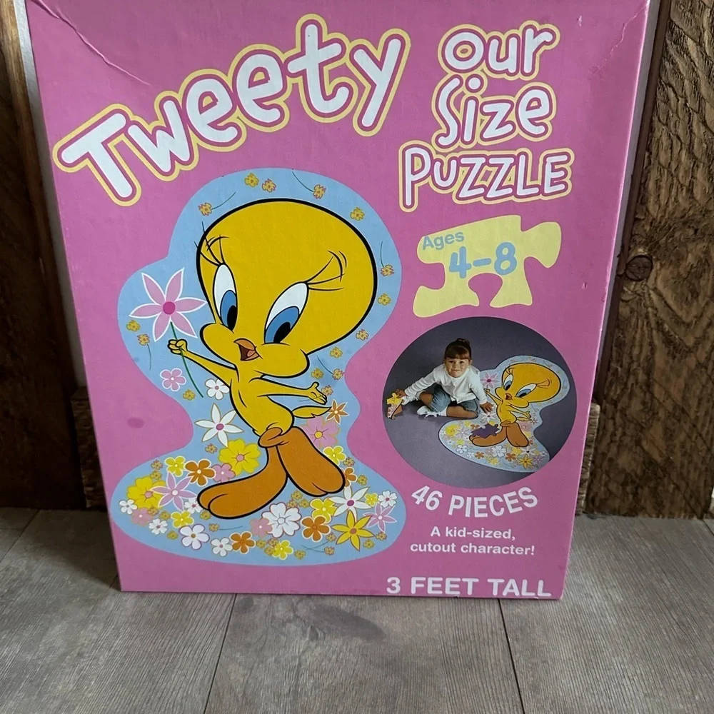 Vintage 90s Looney Tunes Tweety Bird Puzzle 3 FOOT Tall Life Size Puzzle Age 4-8